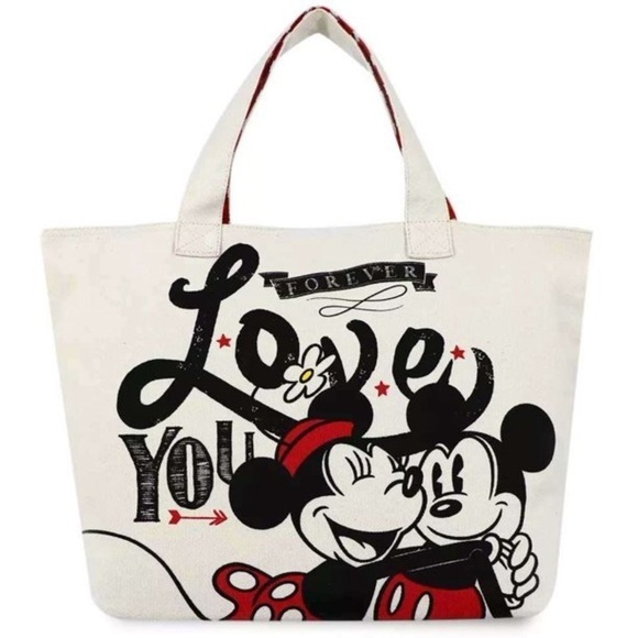Mickey and Minnie Mouse ''Love'' Canvas Tote - Picture 2 of 7